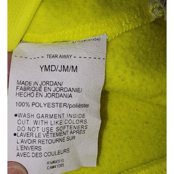 Boy's Under Armour Neon Highlighter Yellow Hoodie Pullover Medium Jacket - Picture 7 of 8